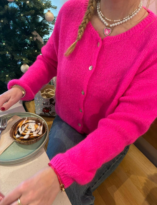 Fuchsia cardigan